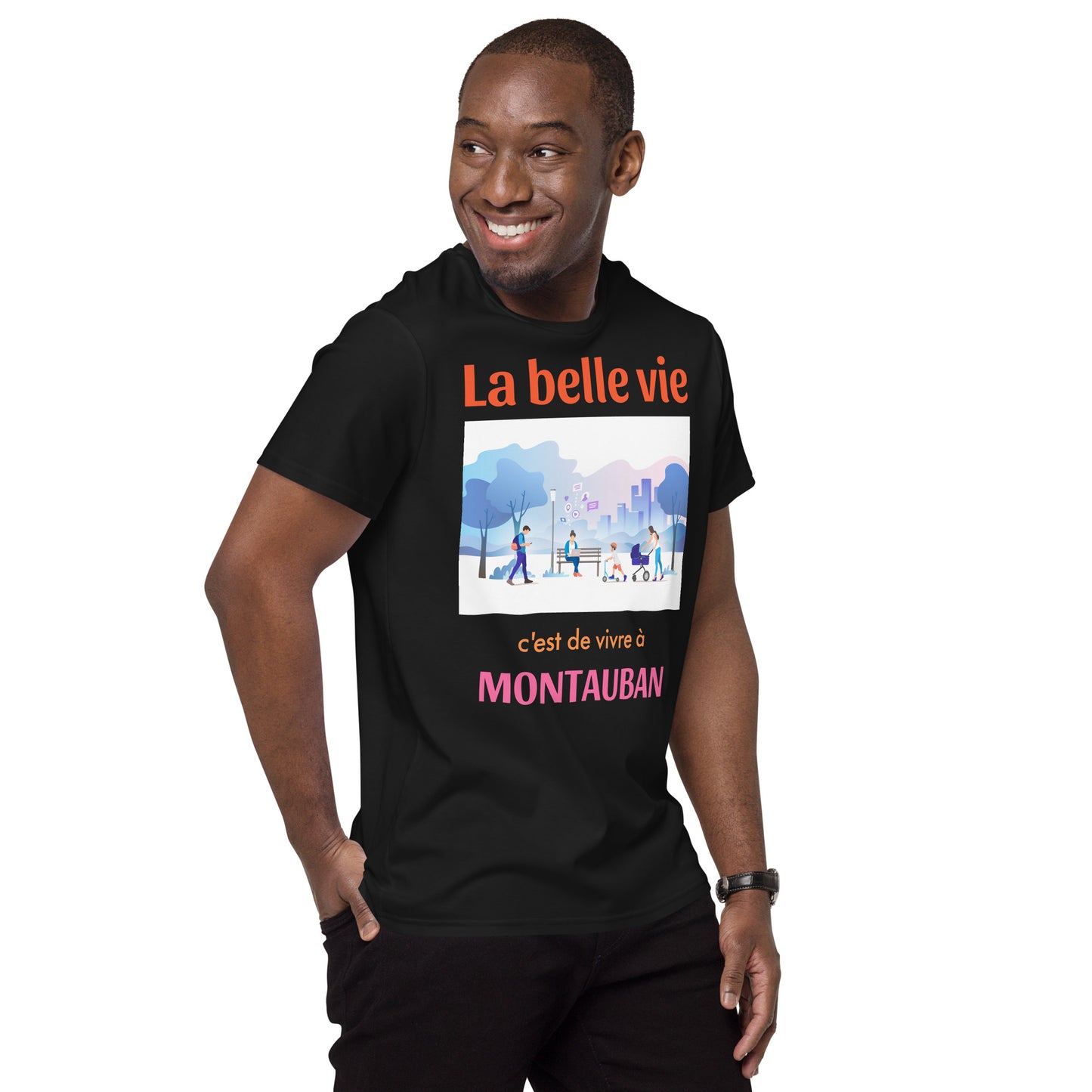 T-shirt premium en coton homme
