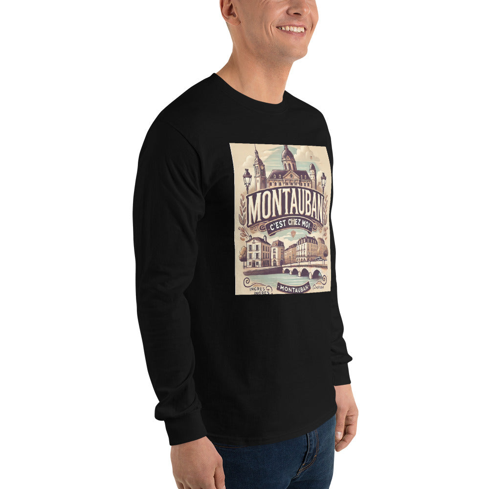 "Montauban, c'est chez moi"-T-shirt à manches longues pour homme