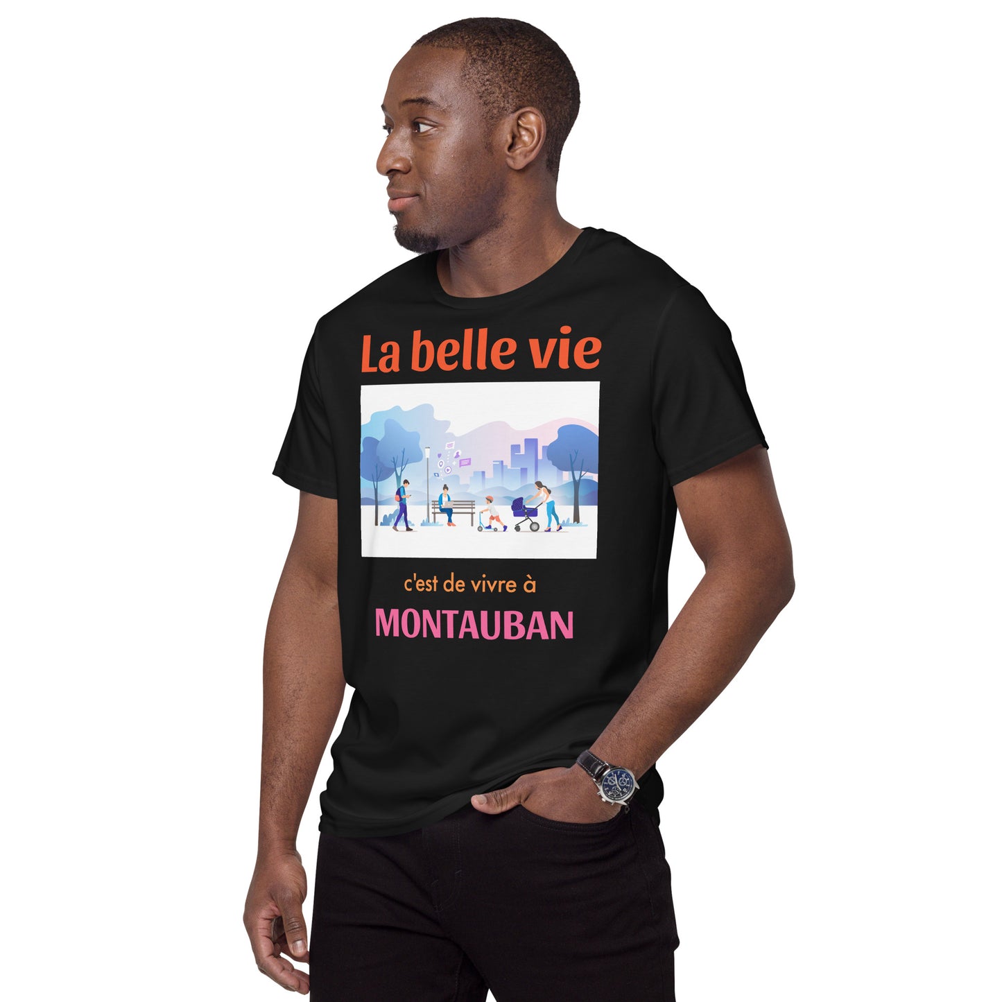 T-shirt premium en coton homme